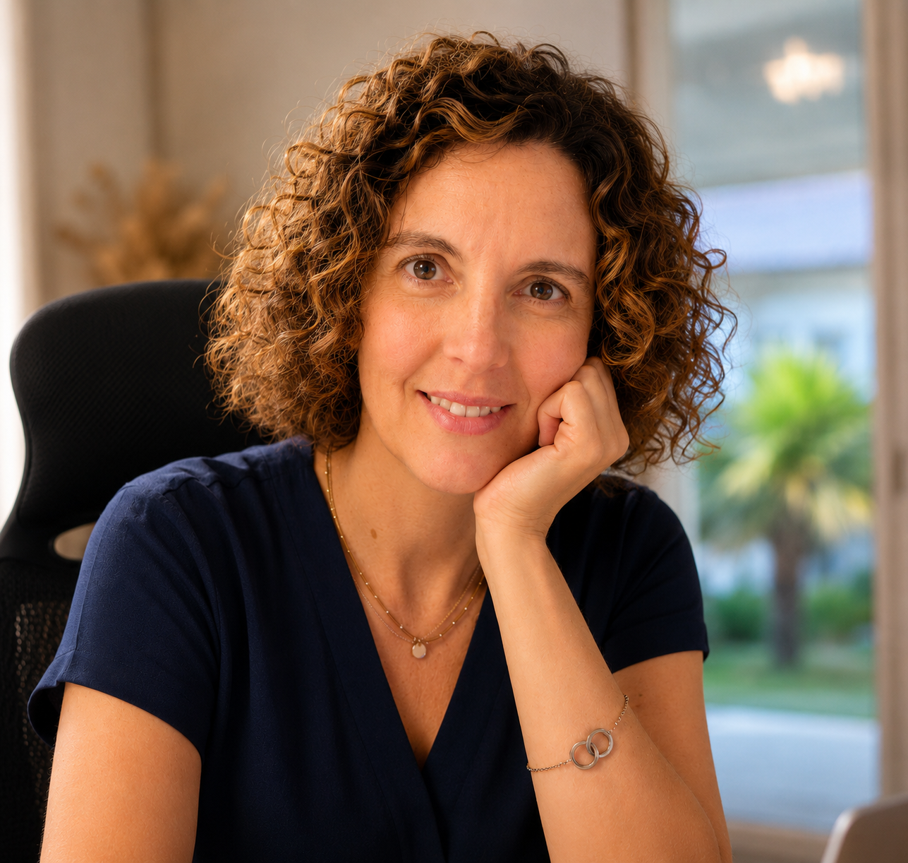 Naomi Quetzal dans son atelier d'écriture